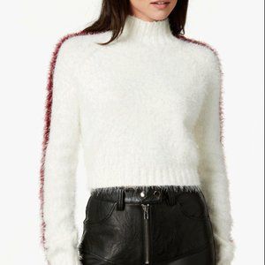 TWIIN Cropped Bouclé Turtleneck Sweater